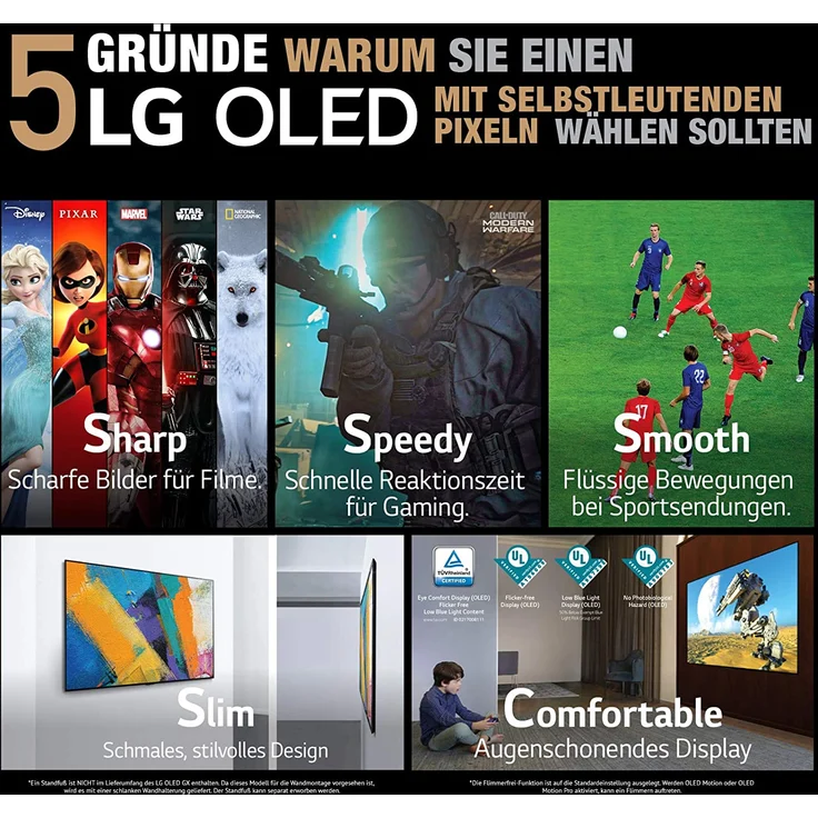 LG OLED55C17LB 139 cm (55 Zoll) OLED Smart TV (Ultra HD, HDR) HD-Triple-Tuner (Sat, Antenne, Kabel) Modelljahr 2021 Energieklasse G (DE-Modell) – Bild 11