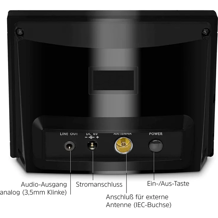 TechniSat DIGITRADIO 100 – DAB+ Radio Adapter mit Bluetooth (DAB, UKW-Empfangsteil zur Erweiterung von HiFi-Anlagen und AV-Receivern, Anschluss für externe Antenne, Sleeptimer, Wecker) schwarz – Bild 2