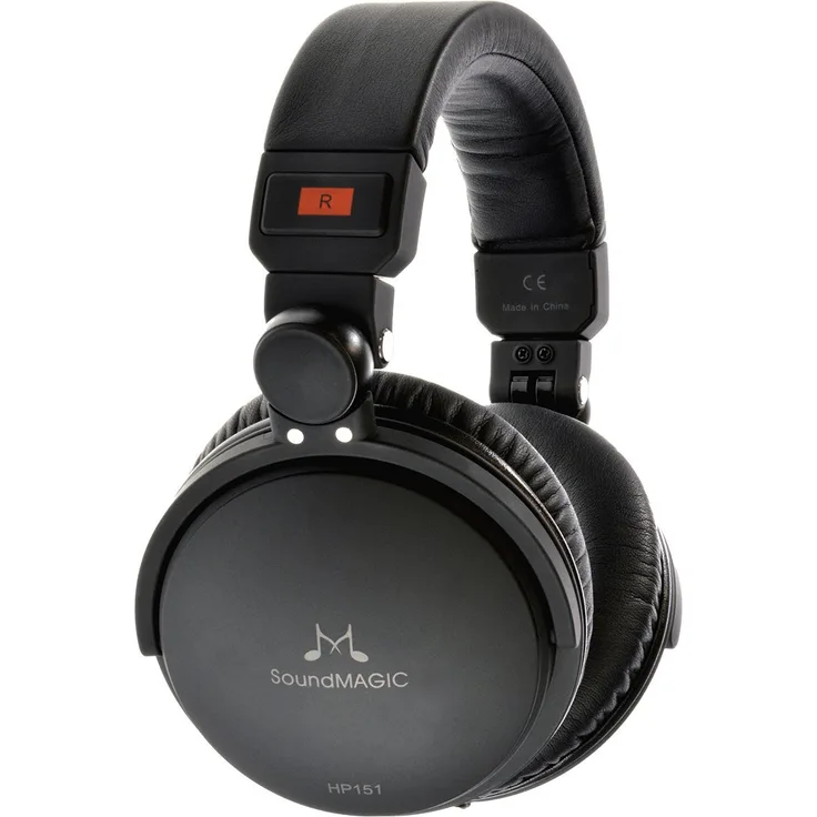 SoundMagic HP151-BK Ohrumschließender High-Fidelity Kopfhörer mit Austauschbarem Kabel schwarz