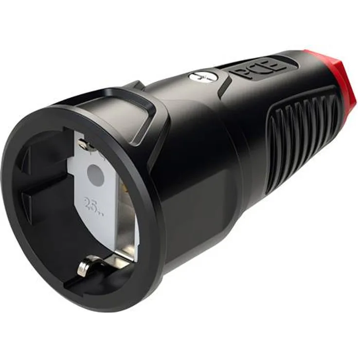 P 2510-sr Schutzkontaktkupplung Gummi, Thermoplast 250V Schwarz, Rot