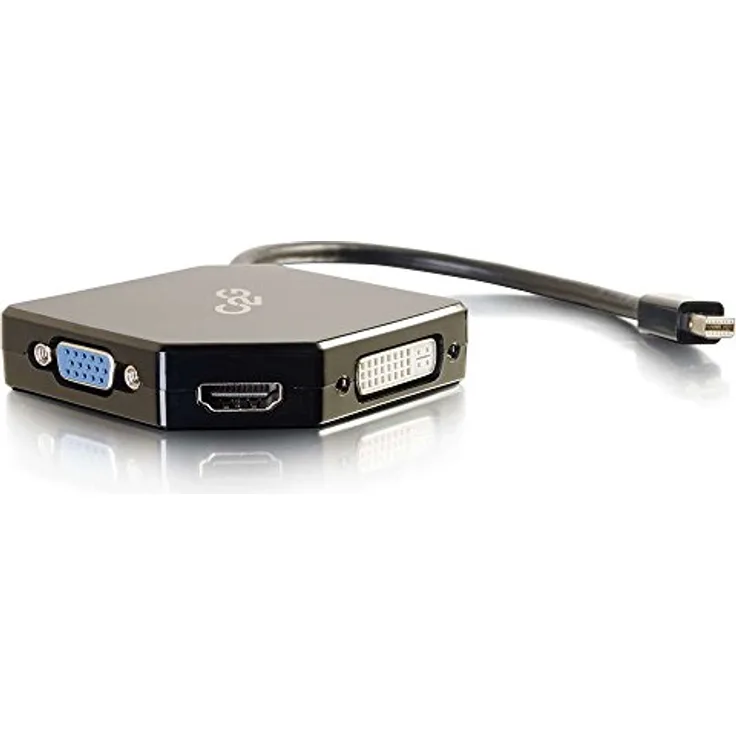 C2G 80929 - Kabelschnittstellen--Gender-Adapter (Mini DisplayPort, HDMI, VGA, DVI, Male Connector-Female Connector, Schwarz)