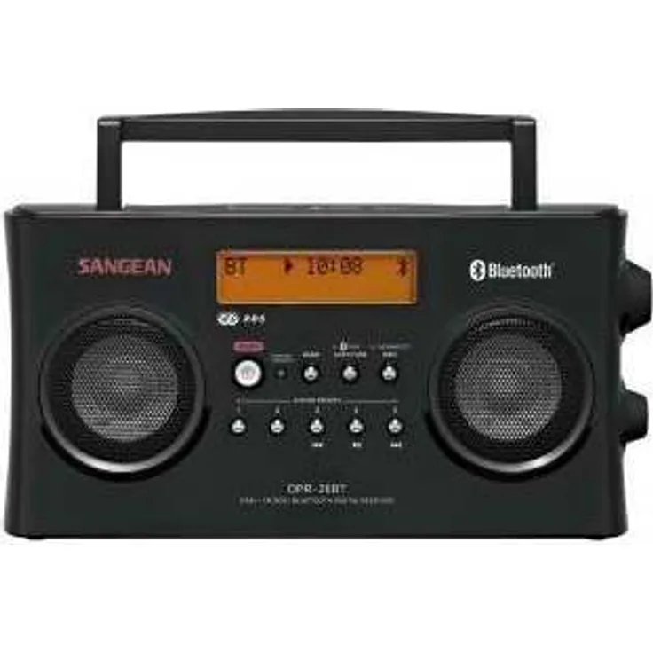 Sangean DPR-26BT DAB+ Radio - Tragbare Bluetooth Lautsprecher - UKW und AUX-in - schwarz