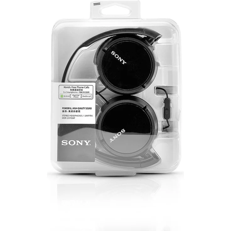 Sony MDR-ZX110AP On-Ear-Kopfhörer mit Mikrofon, schwarz – Bild 8