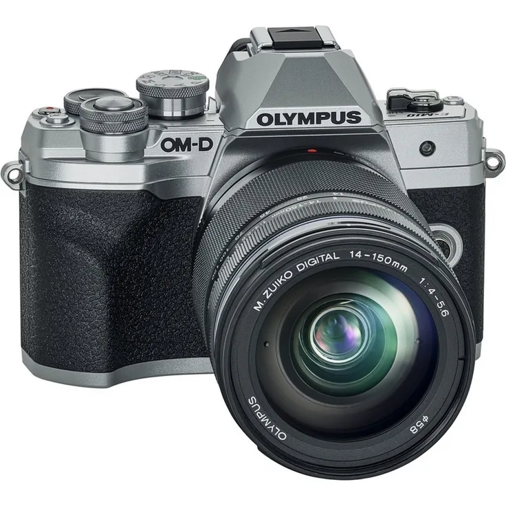 Olympus OM-D E-M10 Mark IV Systemkamera inkl. ED 14-150mm f4-5,6 II Kit silber