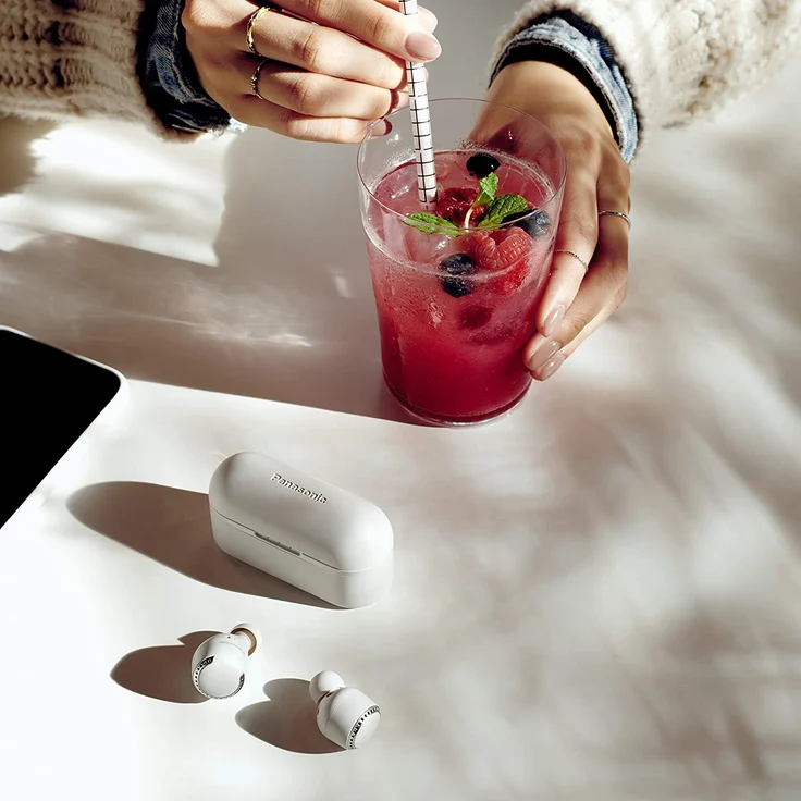 Panasonic RZ-S500WE-W True Wireless In-Ear Kopfhörer, mit Bluetooth, Mikrofon, Noise Cancelling, spritzwassergeschützt, weiß – Bild 7