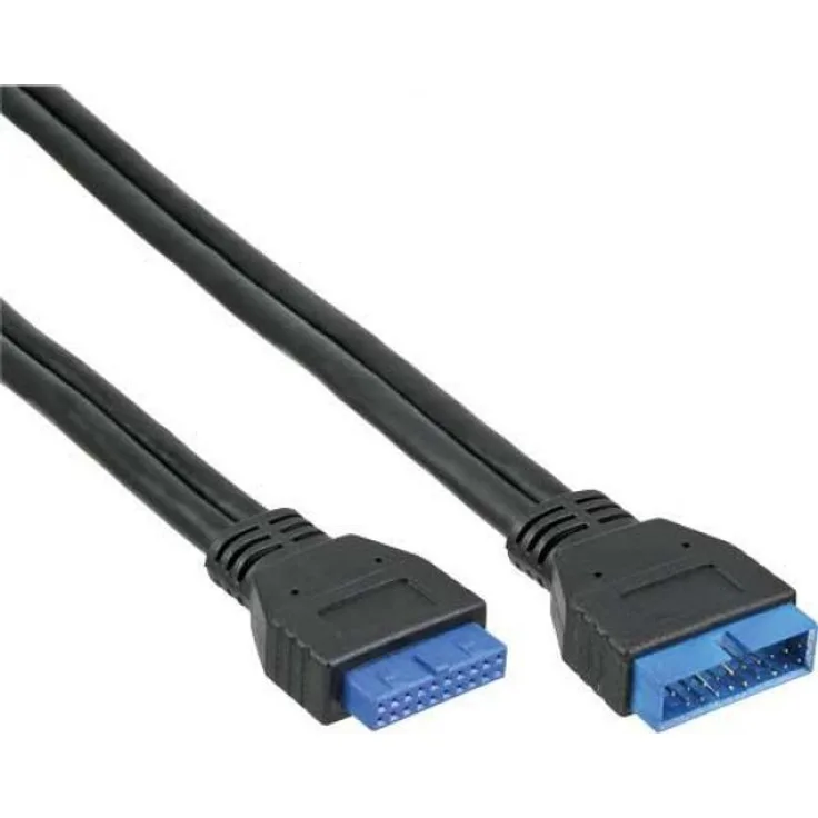 INLINE - USB-Verlängerungskabel - 19-poliger USB 3.0 Kopf (M) bis 19-poliger USB 3.0 Kopf (W) - USB 3.0 - 35 cm