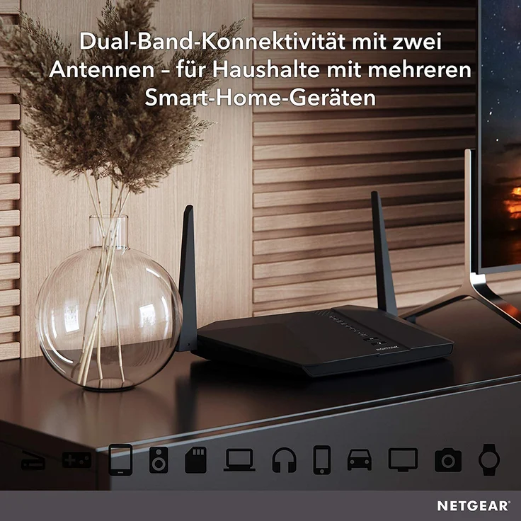 Netgear Nighthawk RAX40 WiFi 6 WLAN Router AX3000 (4-Stream AX4 mit bis zu 3 GBit-s, Abdeckung für mittlere Häuser und Wohnungen bis 100 m², kompatibel mit iPhone 11 und Samsung S20) – Bild 5