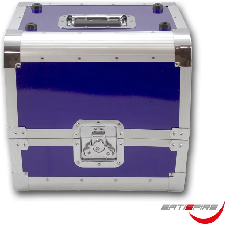 LP Plattencase PRO blau 50:50 Split, 80LPs | DJ Plattenkoffer für 80 Schallplatten
