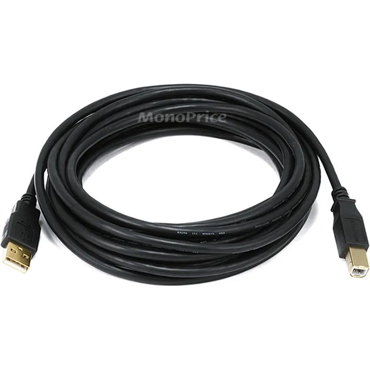 Monoprice 105440 4.57 meters USB 2.0, Stecker A auf Stecker B, 24/28 AWG Kabel (DE)