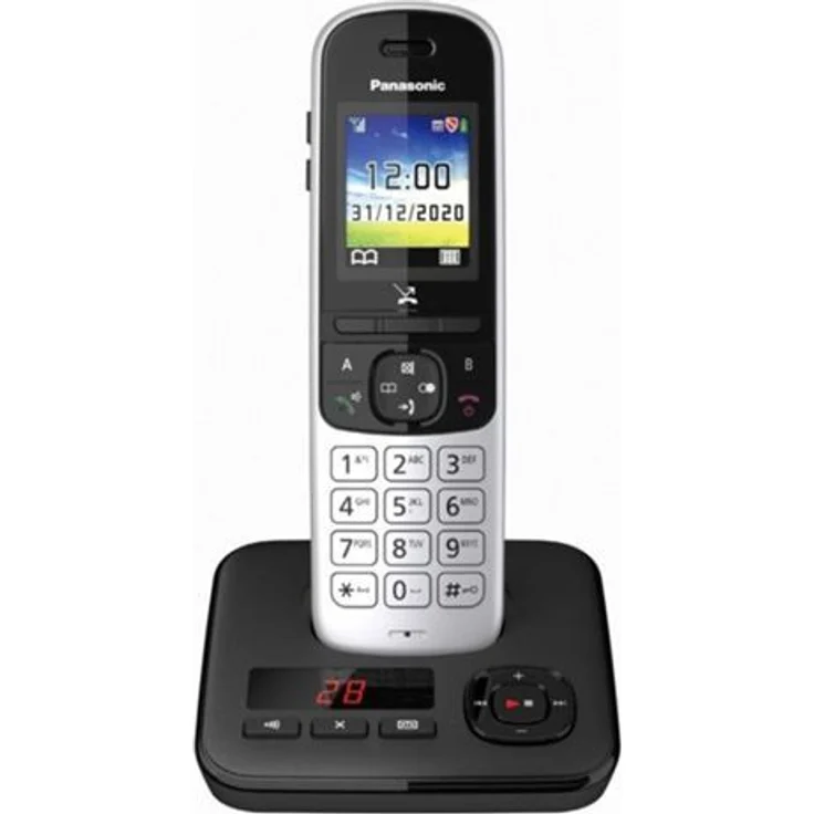 Panasonic Schnurlostelefon KX-TGH720GS mit Anrufbeantworter, Farbdisplay, Eco Plus Modus und Babyphone – Bild 1