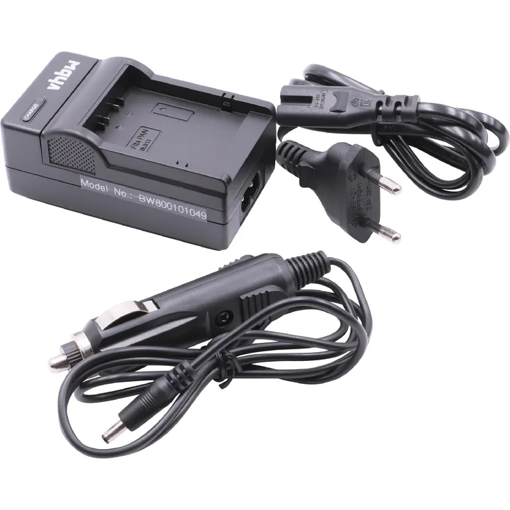 vhbw LADEGERÄT LADEKABEL NETZTEIL TISCHLADER inkl. KFZ-LADER für PANASONIC-Akku DMW-BLB13, DMW-BLB13E für Lumix DMC-GF1 DMC- GF 1
