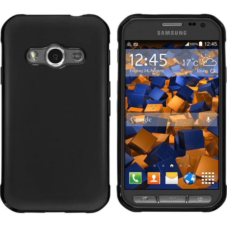 mumbi Hülle kompatibel mit Samsung Galaxy Xcover 3 Handy Case Handyhülle, schwarz