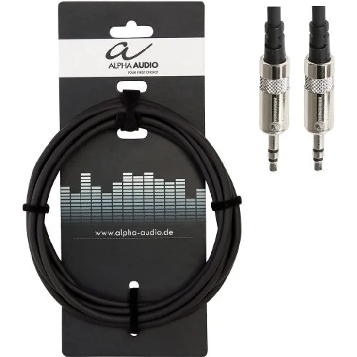 Alpha Audio 190713 Pro Line Audioverbindung-Kabel (1,5 m, Stereoklinke Stecker auf Stereoklinke Stecker)