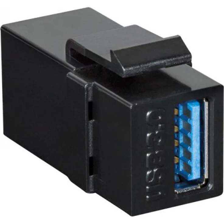 LogiLink USB 3.0 Multimedia Durchführungskupplung zum Einbau in Keystone Panels oder Anschlussdosen