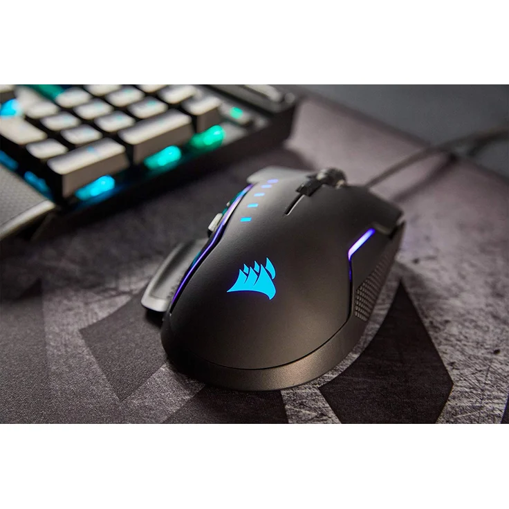 Corsair GLAIVE RGB Optisch Gaming Maus (RGB-LED-Hintergrundbeleuchtung, 16000 DPI) aluminium – Bild 9
