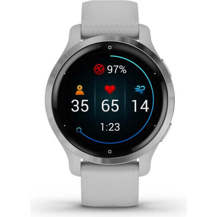 Garmin Venu 2s Smartwatch GPS, Unisex, S, Edelstahl, Kunststoffgehäuse, Silikonarmband, Silber/Hellgrau (010-02429-12) – Bild 6