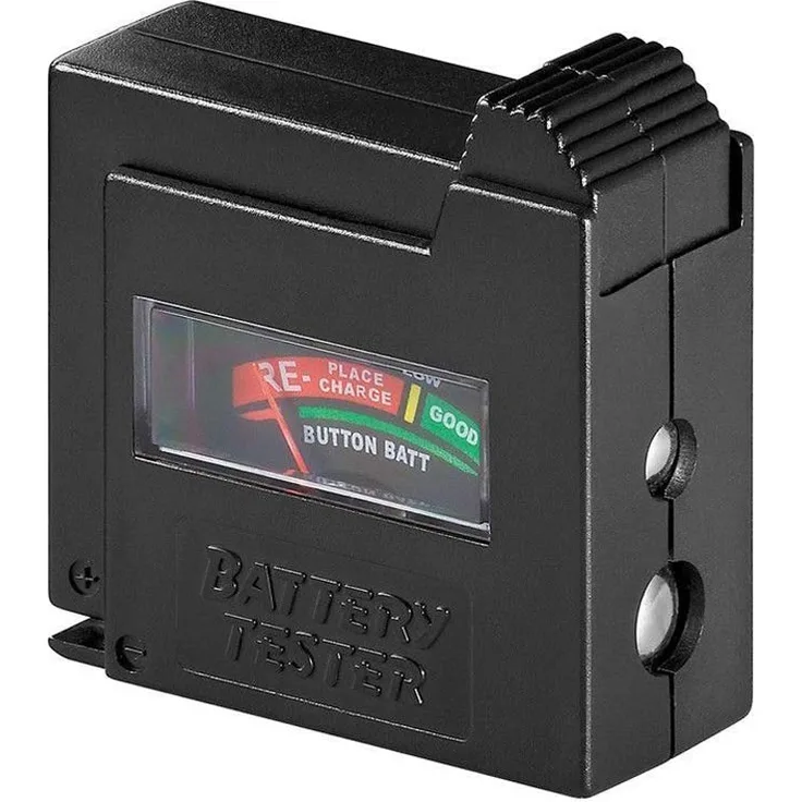 Goobay 54020 Batterietester für AAA, AA, C, D, 9 V, N- und Knopfzellen