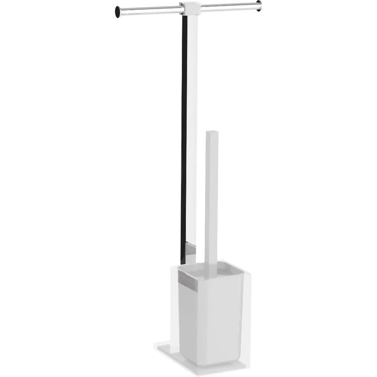 Gedy - ENSEMBLE PORTE PAPIER & BALAI BLANC RAINBOW - Gedy - G-RA320200000