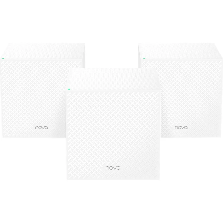 Tenda Nova MW12 Mesh WLAN Router AC2100 Triband (3x Gigabit-Ports, 600m² WLAN-Abdeckung, App-Steuerung, Einfache Installation, Kompatibel mit Alexa, 3pack) Ersetzt Router, Repeater & Powerline-Adapter – Bild 1