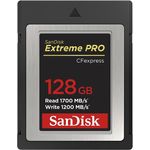 SanDisk Extreme PRO CFexpress Speicherkarte Typ B 128 GB (Lesegeschwindigkeiten bis 1700 MB-s, für RAW 4K-Video, XQD-Kompatibilität, RescuePro Deluxe Wiederherstellung Software)