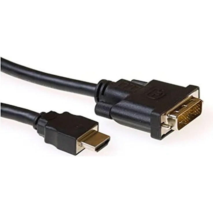 ACT Conversion cable HDMI A male to DVI-D male 5,00 m. Length: 5 m Hdmi a - dvi d sl m/m 5.00m (AK3742)