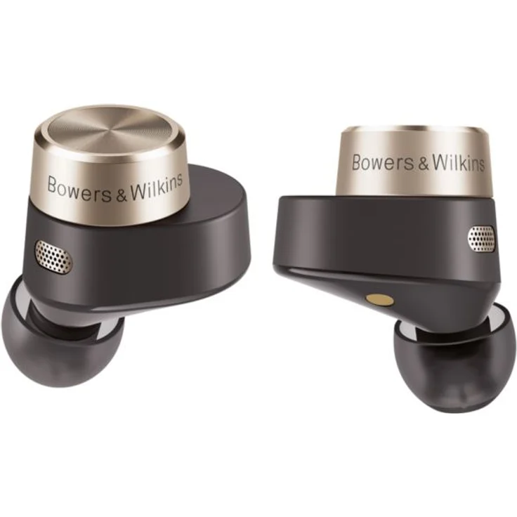 Bowers & Wilkins PI7 Black True Wireless In-Ear-Kopfhörer, Noise Cancelling, kabellos, wasserdicht (IP54), schwarz, gold – Bild 3