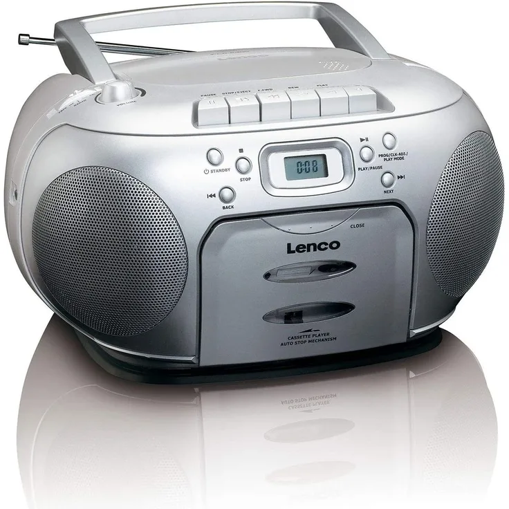 Lenco SCD-420 CD-Radio, LCD-Display, silber