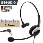 NALIA Headset, geeignet für FRITZ!Fon, Snom M-Serie, Yealink-DECT, Smartphones, Notebooks mit 3,5mm Klinke, monoaural, schwarz