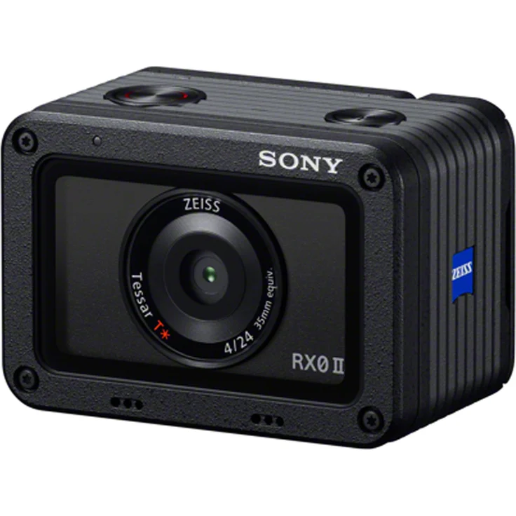 Sony RX0 II Creator Kit Ultrakompakt Digitalkamera (15,3 MP, 24mm F4 Zeiss Objektiv, 1 Zoll Sensor, 4K, wasserdicht, 180° Display, mit VCT-SGR1 Handgriff, 2. Akku und Mikrofonhalterung) schwarz – Bild 1