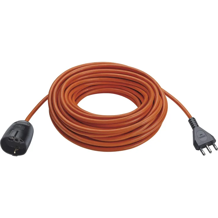 Vimar 0R32394 Universalverlängerung mit Kabel 20 m 3G1,5S17, Stecker groß 2P+T 16 A 250 V~ italienischer Norm Typ S17 mit Kinderschutz, ideal für den Garten