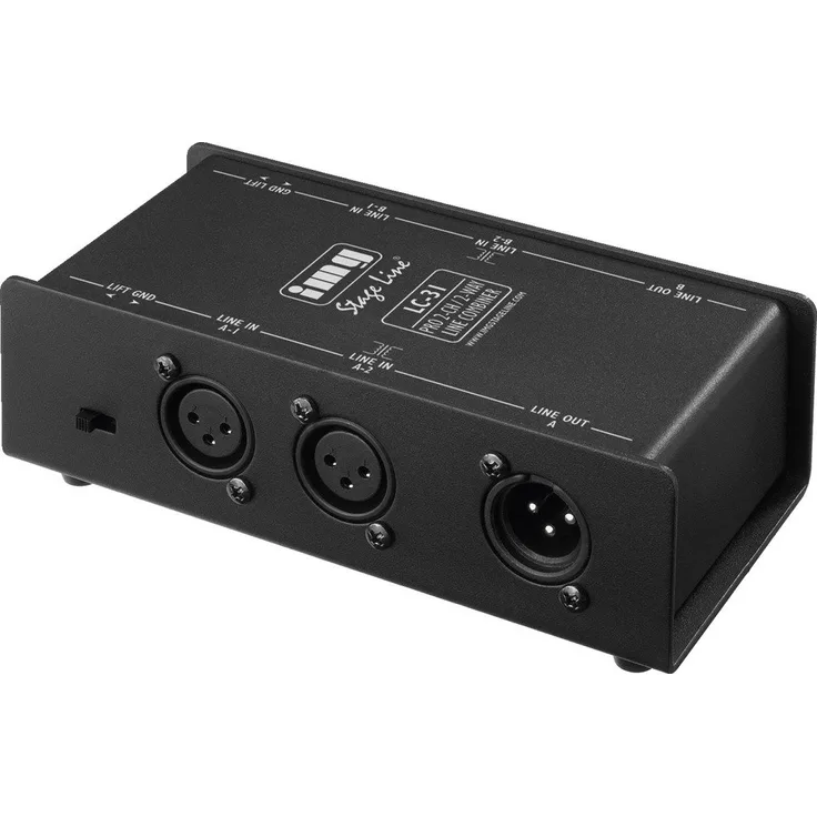 IMG STAGELINE LC-31 2-Kanal-2-fach-Line-Combiner schwarz