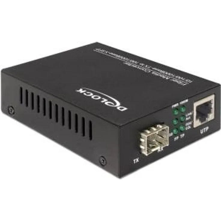 DeLock Medien Konverter 10-100-1000Base-T zu 100-1000Base-X SFP