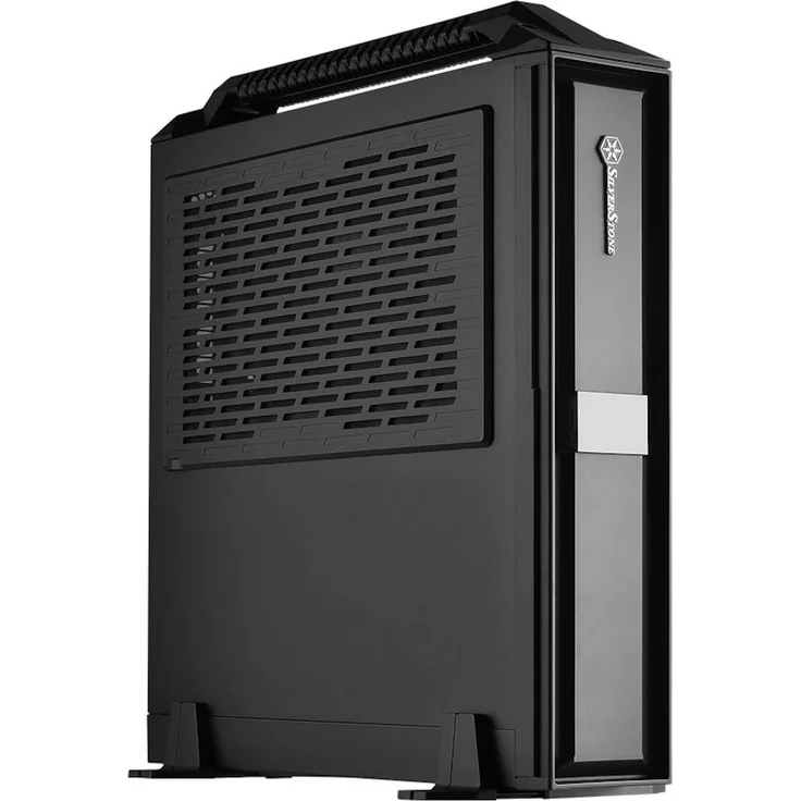SilverStone SST-ML08B-H - Milo Mini-ITX schmales HTPC Desktop Gehäuse mit Handgriff, schwarz – Bild 3