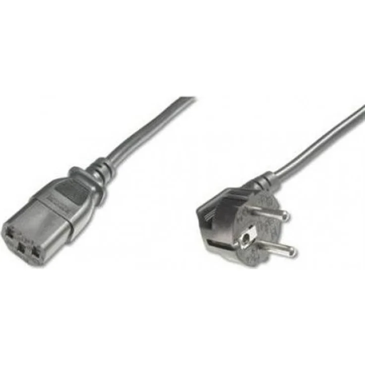 ASSMANN Netzanschluss-, Kaltgerätekabel, DE Version, E 7-7 (Typ-F) 90° auf C13, Stecker-Buchse, H05VV-F3G, 0.75 mm², Länge 0.75 m – Bild 1