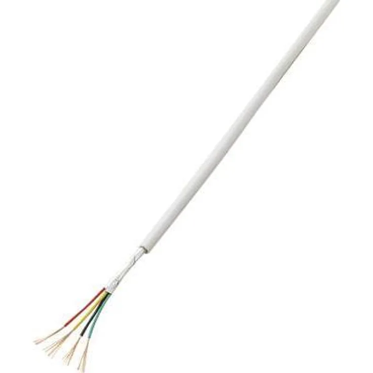 TRU COMPONENTS Alarmkabel LiYY 6 x 0.22 mm² Weiß 1571729 50 m (1571729)