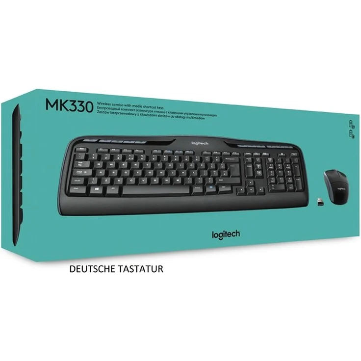 Logitech Wireless Combo MK330 - Tastatur-und-Maus-Set - kabellos - 2.4 GHz - Deutsch QWERTZ (920-008533) – Bild 4