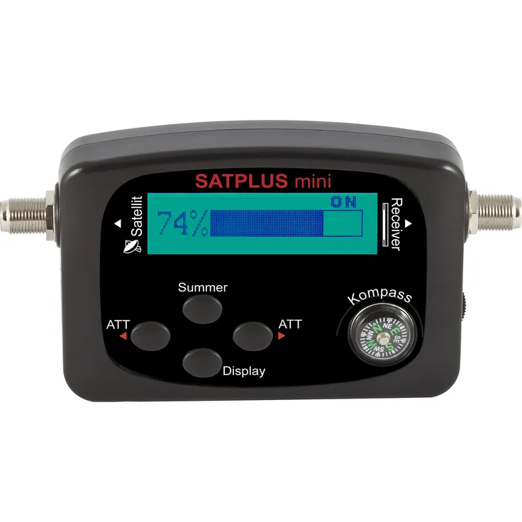 Telestar 5401202 Satplus mini Satfinder (LCD Display, Kompass, Dämpfungseinstellung, akustisches Signal) schwarz