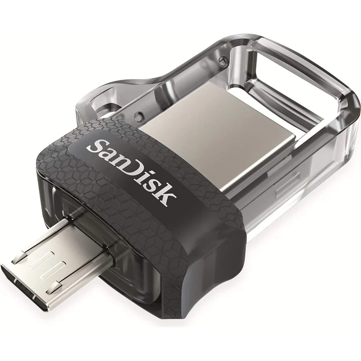 SanDisk Ultra Dual m3.0 - Doppelanschluss mit Micro-USB-Anschluss an einem Ende und USB 3.0-Anschluss am anderen Ende, 64 GB – Bild 1
