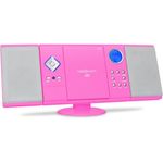 OneConcept V-12 Stereoanlage MP3-CD-Player USB SD AUX schwarz Pink