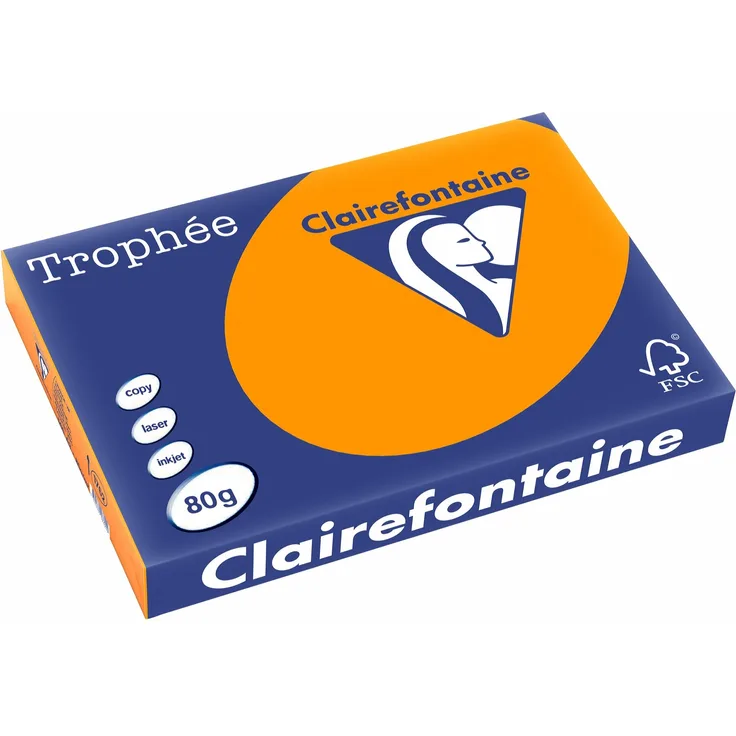 Clairefontaine Trophee Papier A3 Orange-1762C 80 g Inh.500
