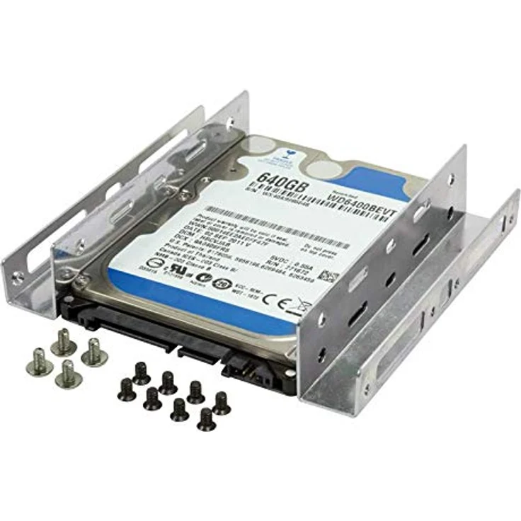 LogiLink AD0009 Mounting Bracket für 2,5'' HDD in 3,5'' Bay, unterstützt 2X 2.5 HDD-SSD in one 3.5'' Slot, Metall