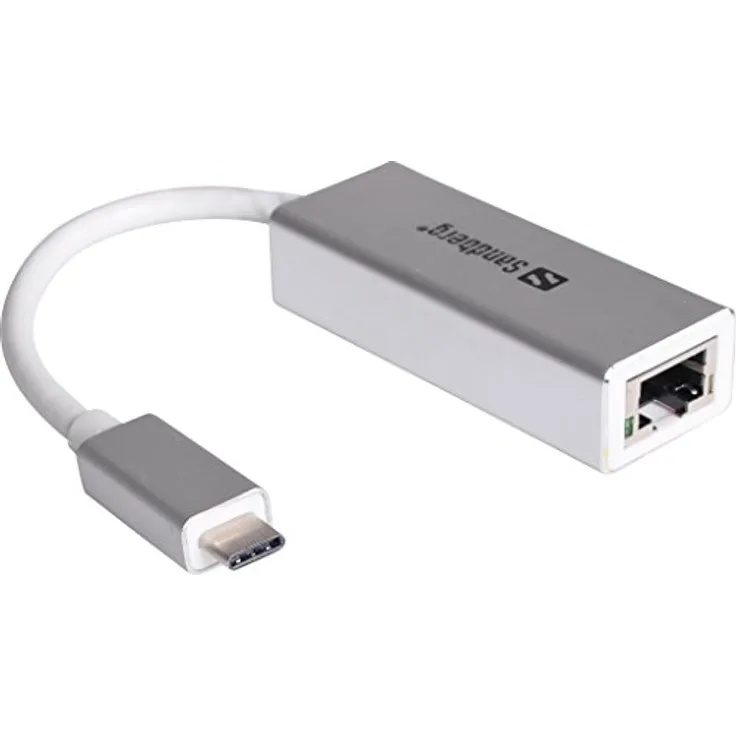 Sandberg 136-04 USB-C Gigabit Network Adapter Silber