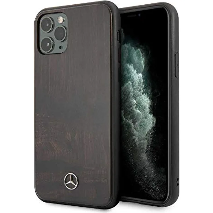 Mercedes Benz - Wood Line Rosewood - Apple iPhone 11 Pro - Braun - Hard Cover - Schutzhülle (MEHCN58VWOBR)