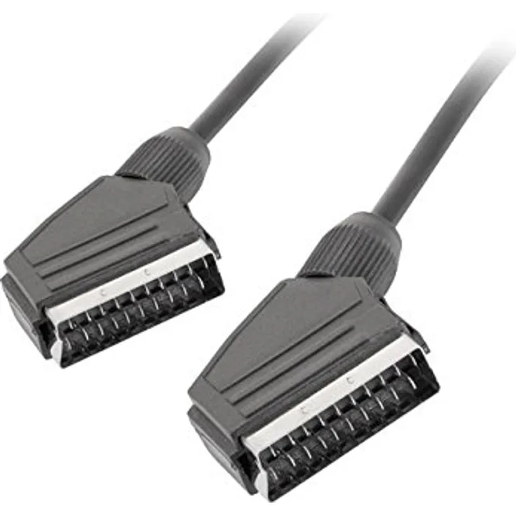 Lanberg CA-EUEU-10CC-0018-BK-Kabel (SCART M - SCART M, 1,8 m, Zarny-Farbe) (CA-EUEU-10CC-0018-BK)