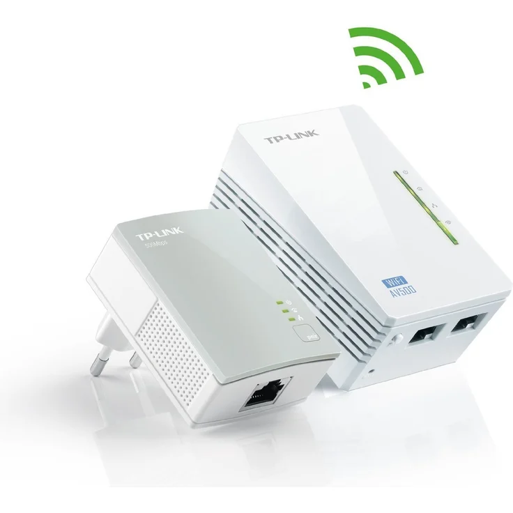 TP-Link TL-WPA4220 KIT AV600 WLAN N300 WiFi Powerline (max. 600Mbit-s Powerline, max. 300Mbit-s WLAN 2,4GHz , Plug und Play, kompatibel zu allen Powerline Adaptern, 2er Set) weiß – Bild 3