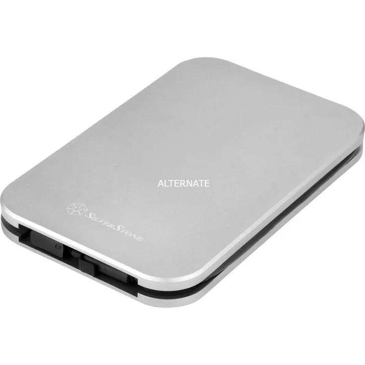 SilverStone SST-MMS02C External USB 3.1 Type-C Hard Disk Drive Enclosure Tasche für 7-9,5 mm, dunkelgrau