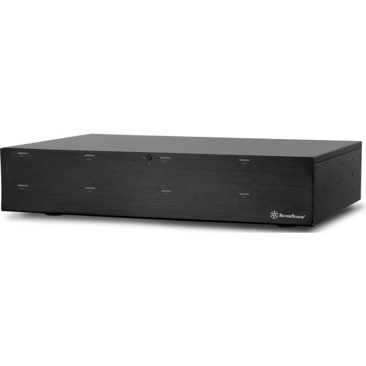 SilverStone SST-RS831S - 2U Rackmount - Trägerloses externes SAS-Festplattengehäuse für bis zu 8x 3,5'' SAS-SATA-SSDs oder -HDDs mit RAID-Funktionen, integriertem Netzteil und 2x 80 mm-Lüftern, schwarz