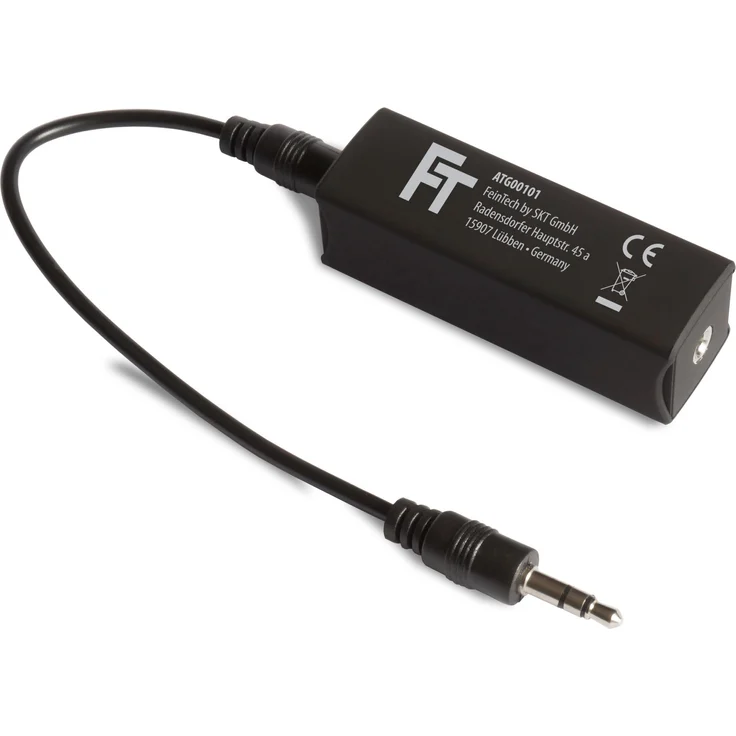 FeinTech ATG00101 Audio Masse-Trennglied Mantelstrom-Filter, 3,5 mm Klinke beseitigt Brummen schwarz – Bild 1