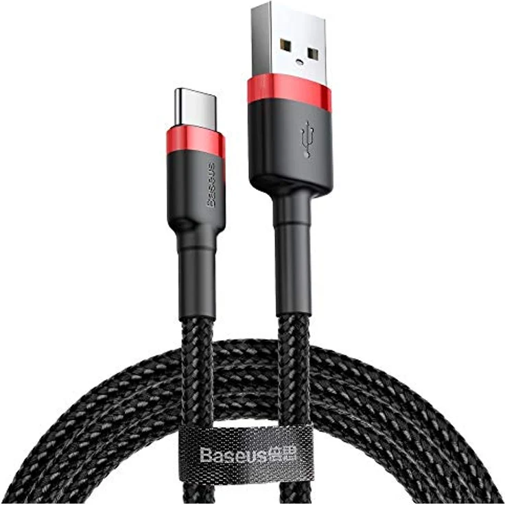 Baseus Cafule Cable - USB to USB-C Connect und Charge Cable 2 A, 2 M (Red-Black)