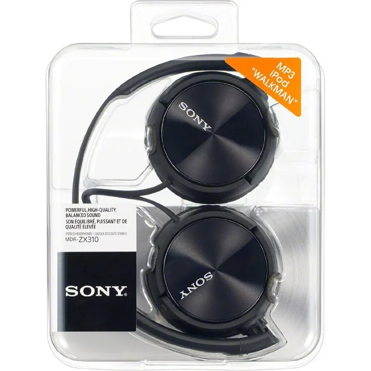 Sony MDR-ZX310W On-Ear-Kopfhörer, schwarz – Bild 3
